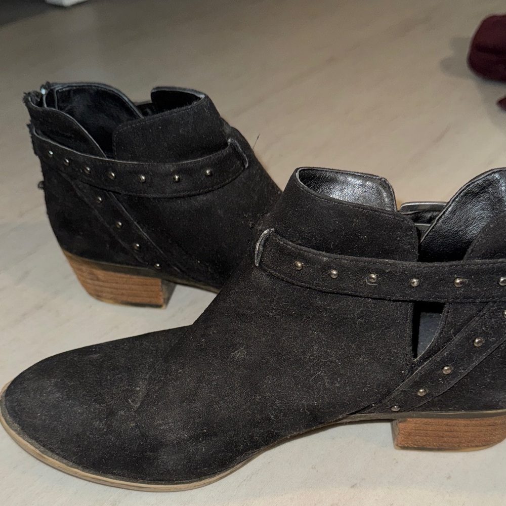 Abound Black Ankle Boots with Stud Accents